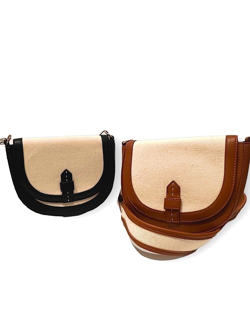 CHIC CROSSBODY | Canvas Safari Messenger in Black or Tan | NWT - Picture 11 of 11
